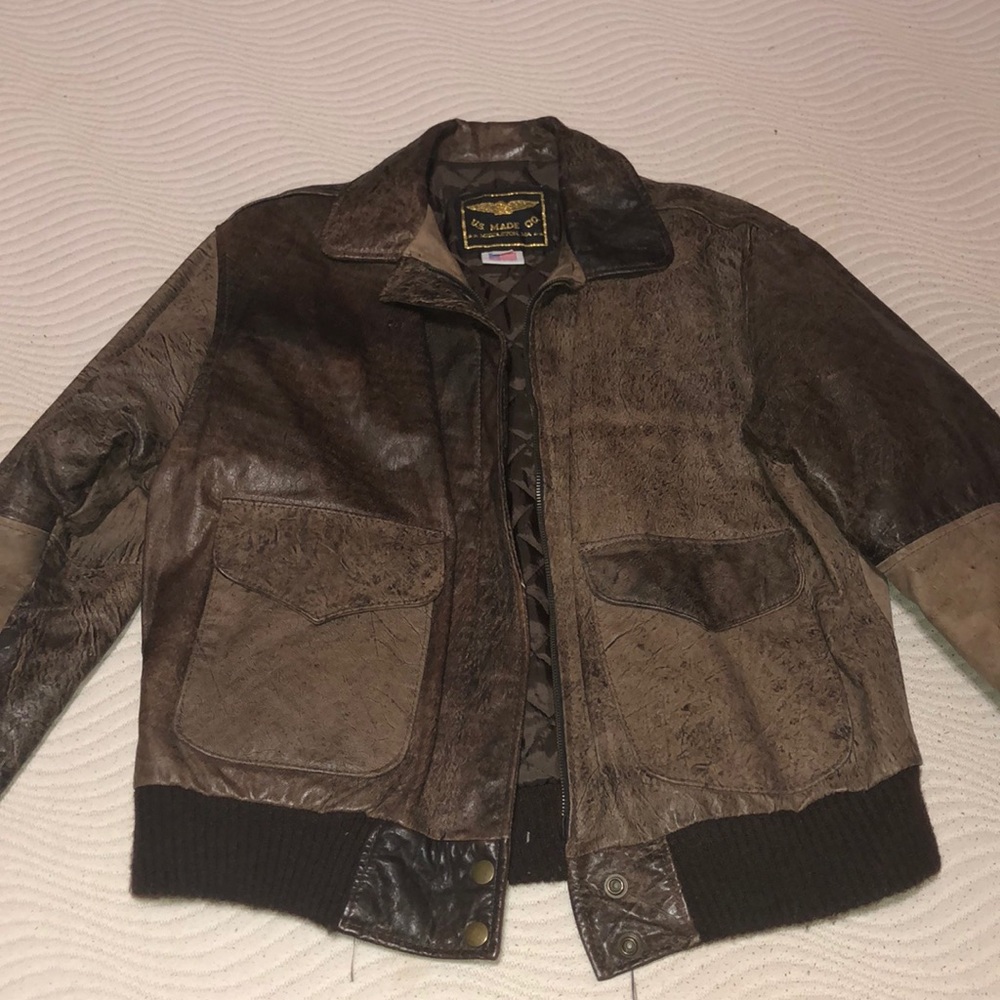 U.S. MADE CO. Leather bomber jacket